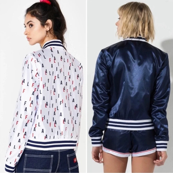 FILA Lolita Reversible Bomber Jacket Women's Large - Picture 2 of 9